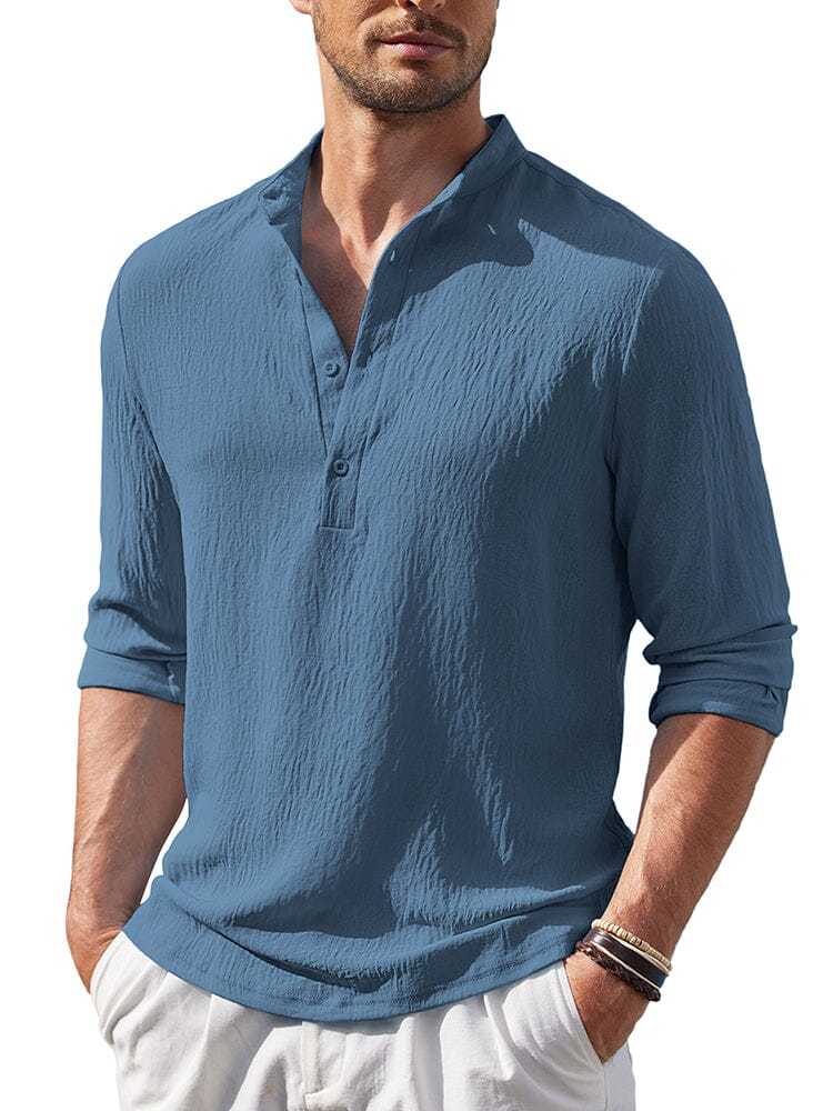 Casual Lightweight Henley Shirt