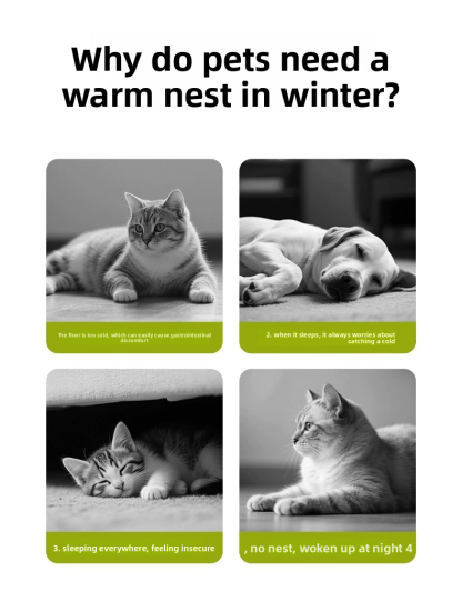 🐈Removable and Washable Winter Closed-off Cat Bed💝