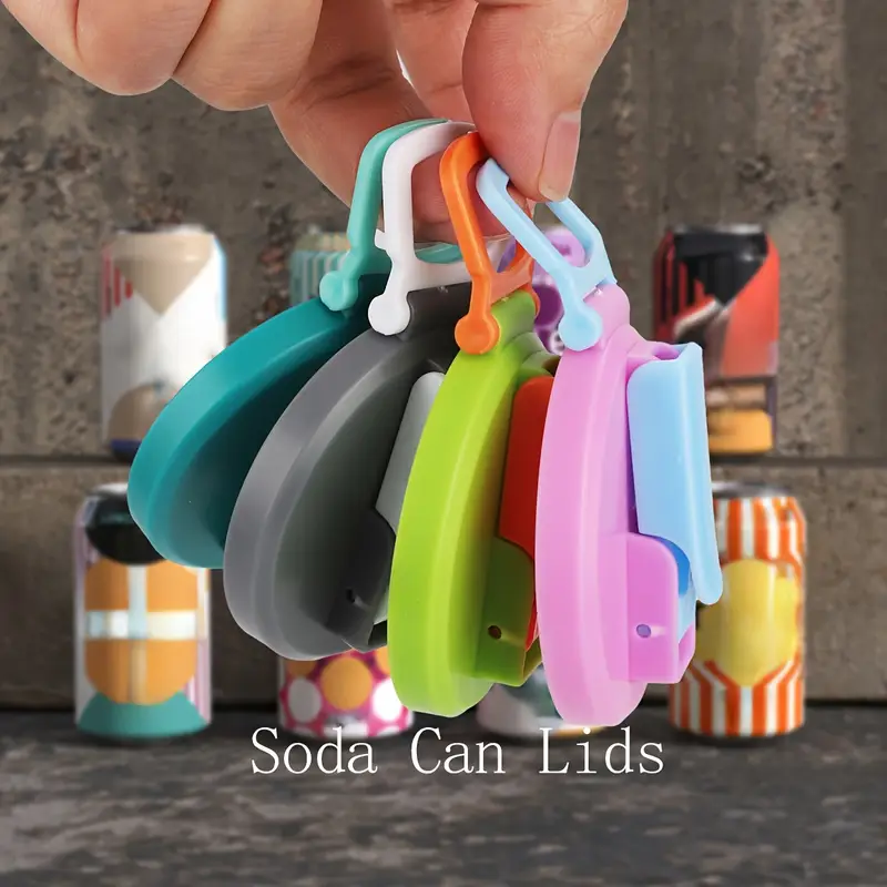 Reusable Drink Can Lids with Built-in Straw – Sustainable & Spill-Proof (5 Pack)