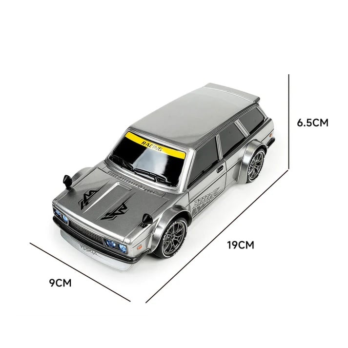 1/24 Scale High-speed drift racer with wireless remote control and four-wheel drive power