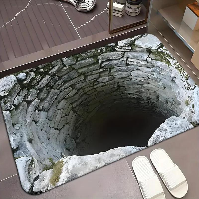 Mind-Bending 3D Optical Illusion Rug – The Viral "Deep Well" Mat Everyone is Talking About!