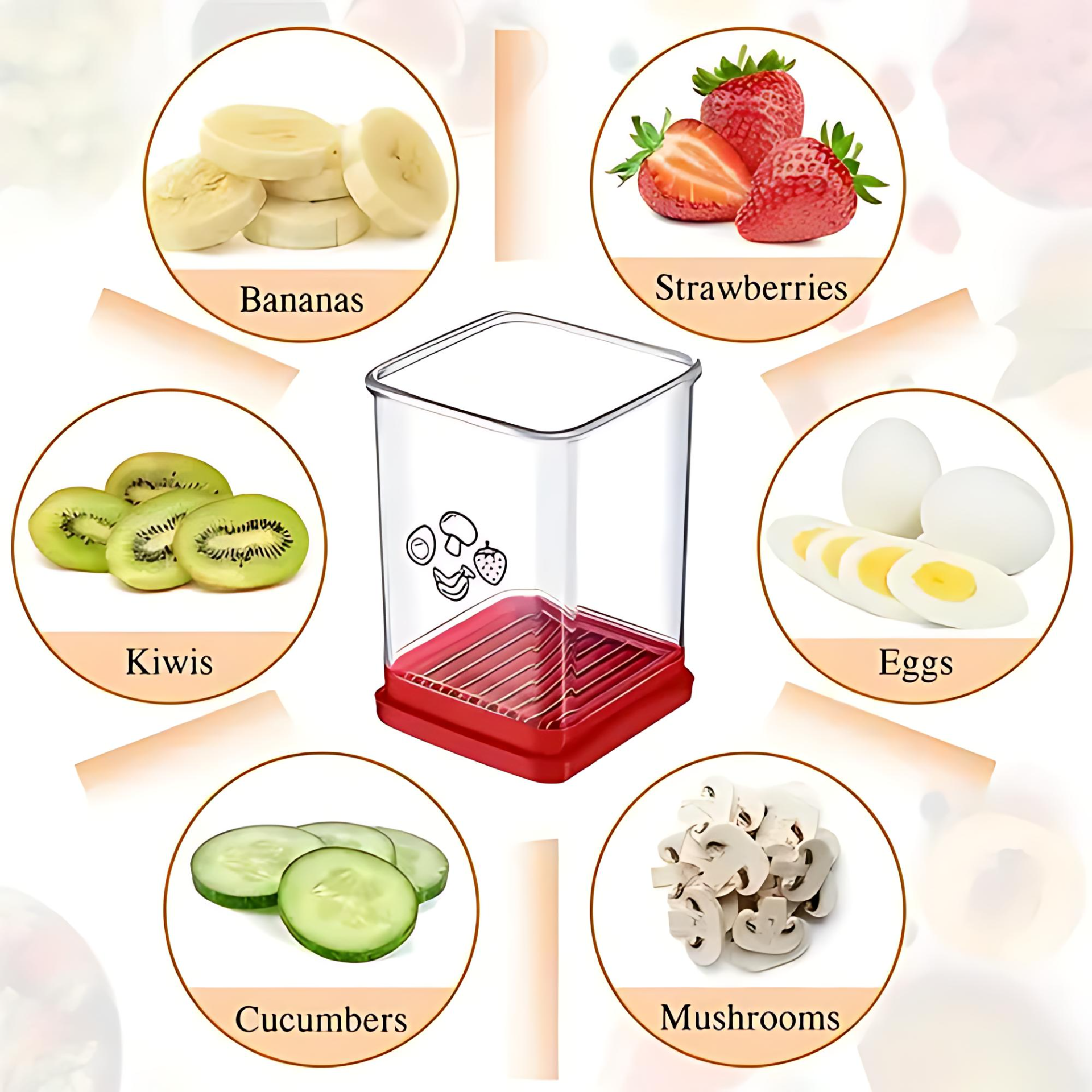 🔪 4-in-1 Manual Vegetable Chopper – No Power Needed | For Potatoes, Onions, Fruits & More 🍅🥔