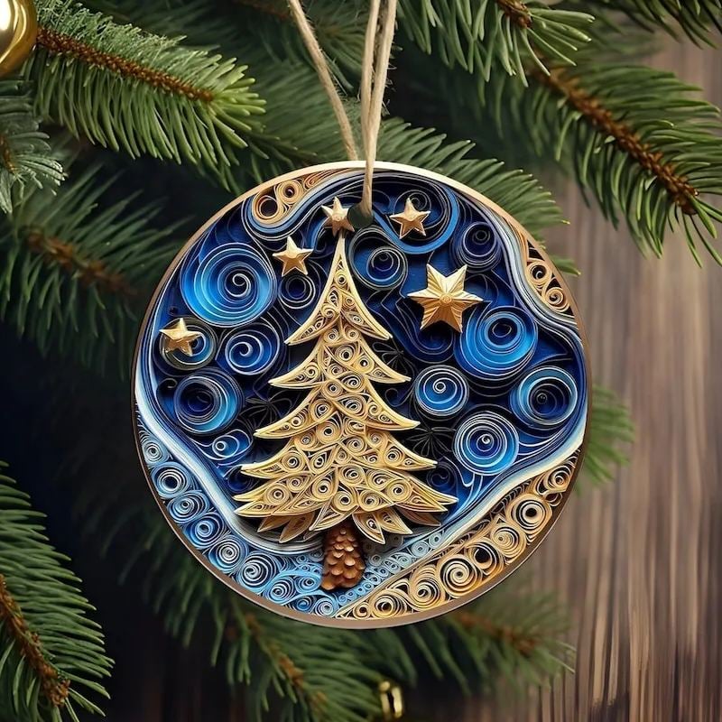 🎄Flat Quilling Christmas Ornaments