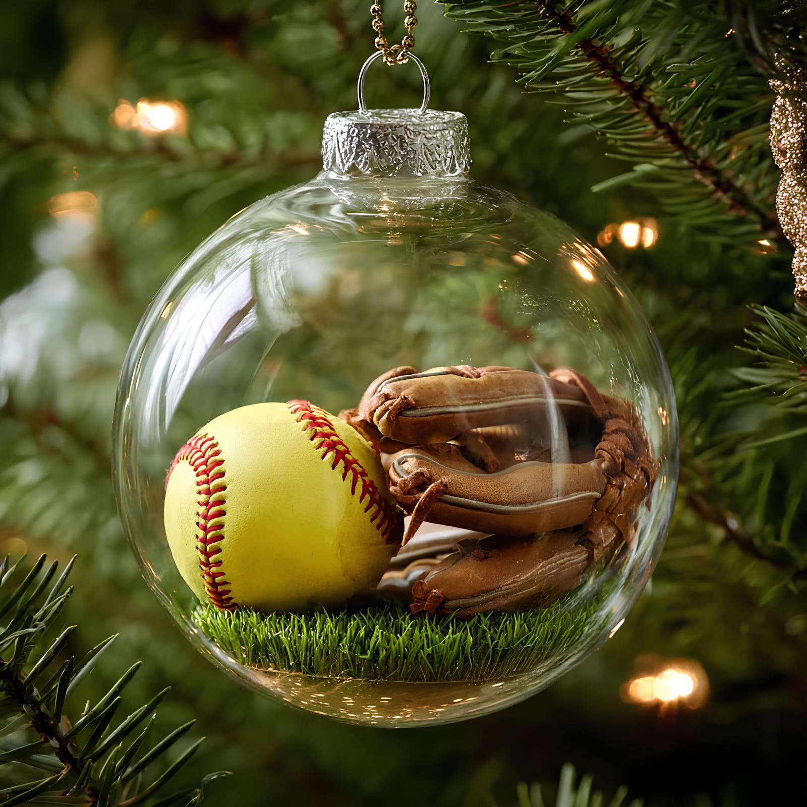🎁LAST DAY 50% OFF-⚾Sports Holiday Ornament-3D crystal ball decorations