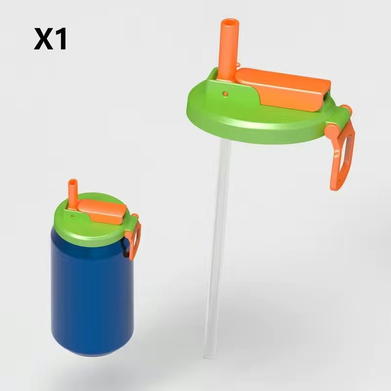 Reusable Drink Can Lids with Built-in Straw – Sustainable & Spill-Proof (5 Pack)