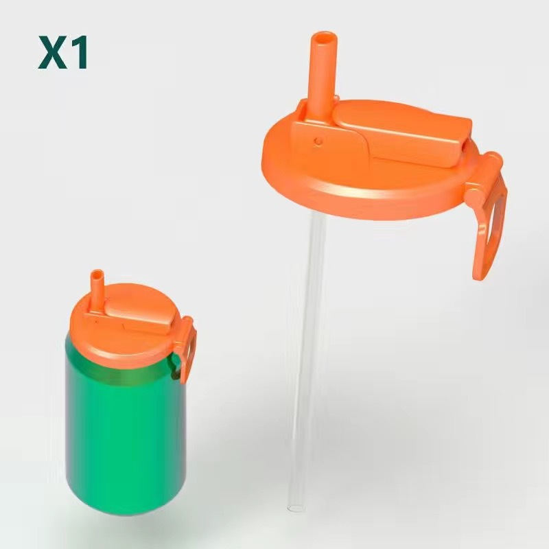 Reusable Drink Can Lids with Built-in Straw – Sustainable & Spill-Proof (5 Pack)