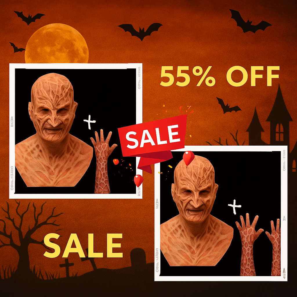 🔥 Early Halloween Promotion 50% OFF😈 Freddy Krueger Mask