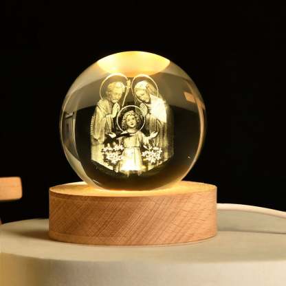 ✨ 3D Crystal Ball Night Light