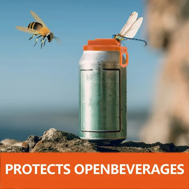 Reusable Drink Can Lids with Built-in Straw – Sustainable & Spill-Proof (5 Pack)