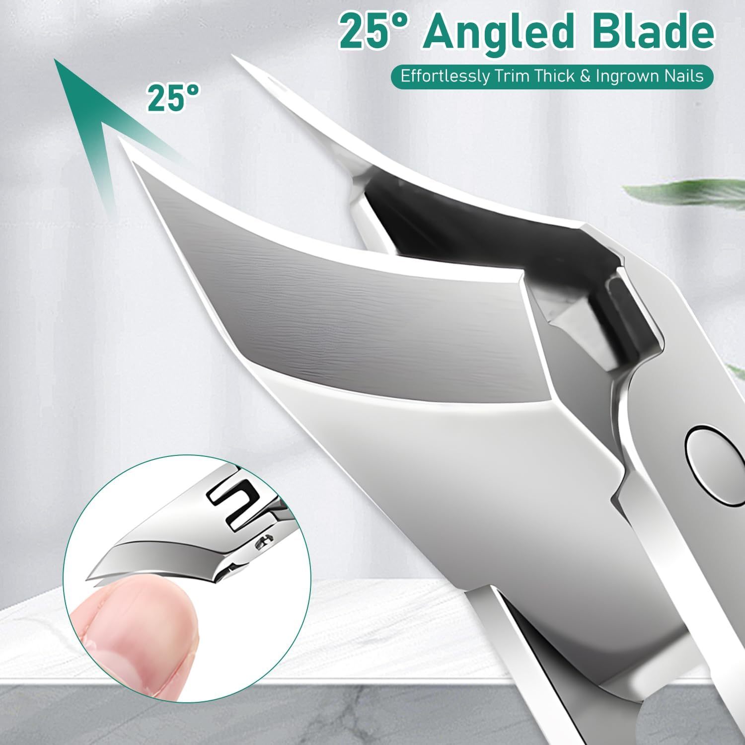 🔥Last Day Sale  - Eagle Beak Angled Nail Clippers 3-Piece Set
