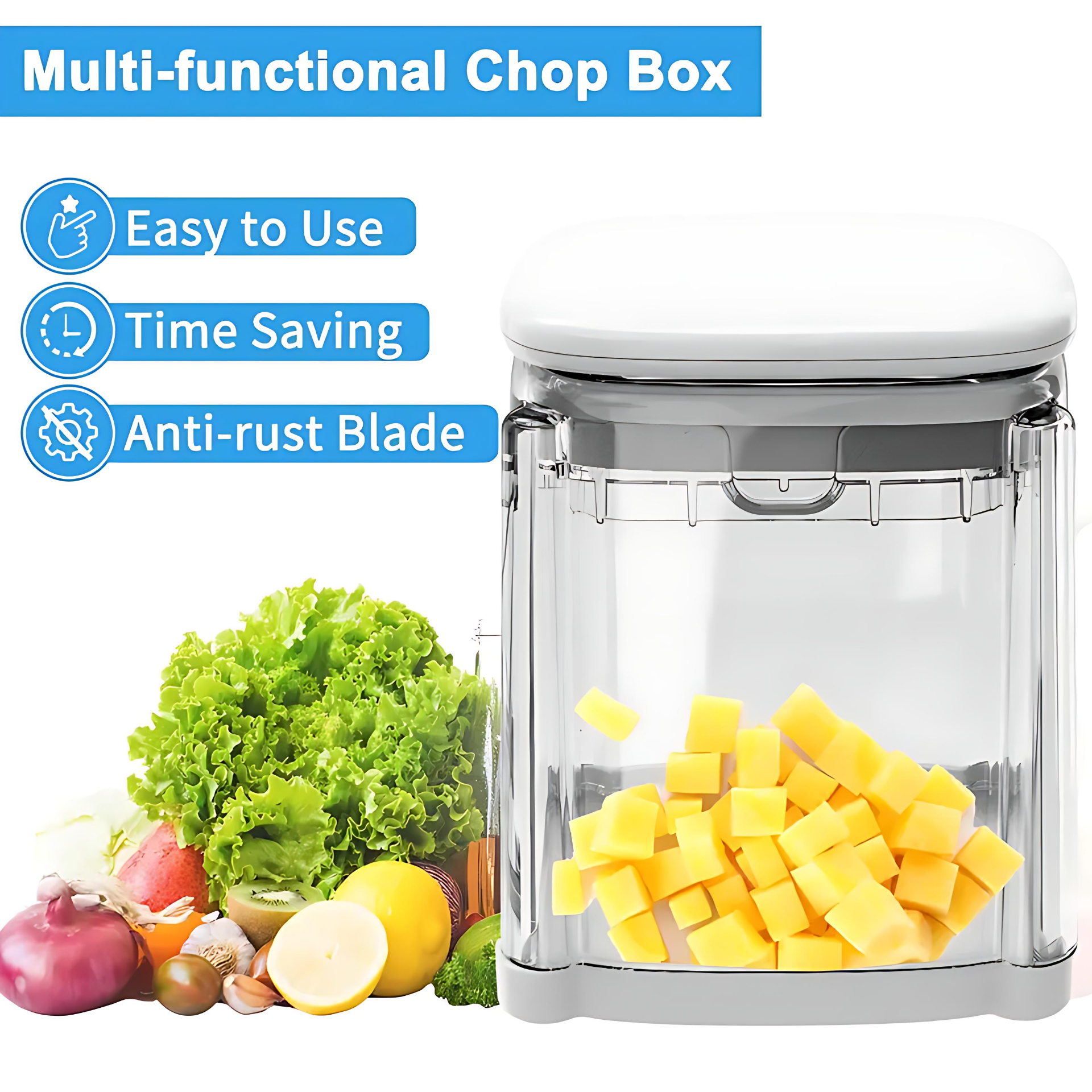 🔪 4-in-1 Manual Vegetable Chopper – No Power Needed | For Potatoes, Onions, Fruits & More 🍅🥔