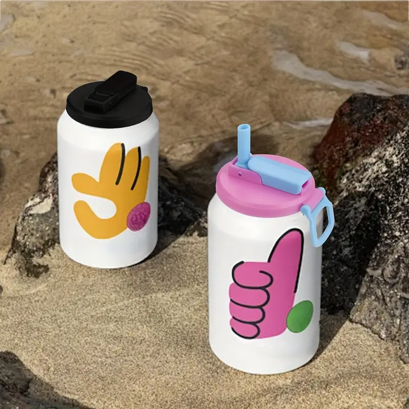 Reusable Drink Can Lids with Built-in Straw – Sustainable & Spill-Proof (5 Pack)