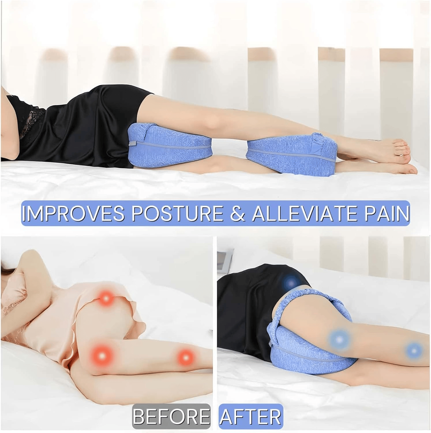 💥Last Day Promotion 49% Off!!Side Sleeper Knee Foam Pillow - Soothing Support