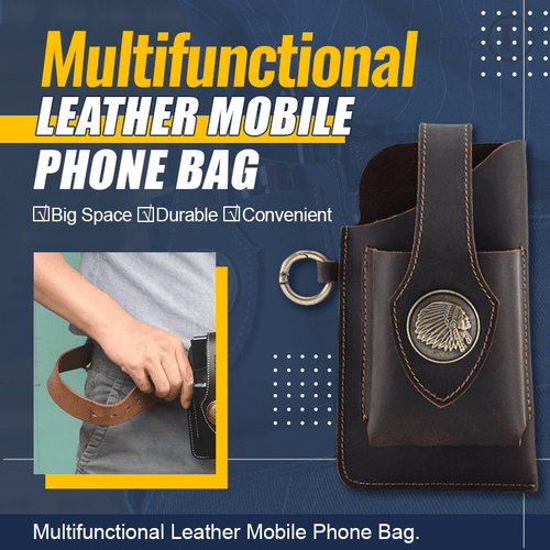 🔥Last Day 50% Off🔥 - Multifunctional Leather Mobile Phone Bag