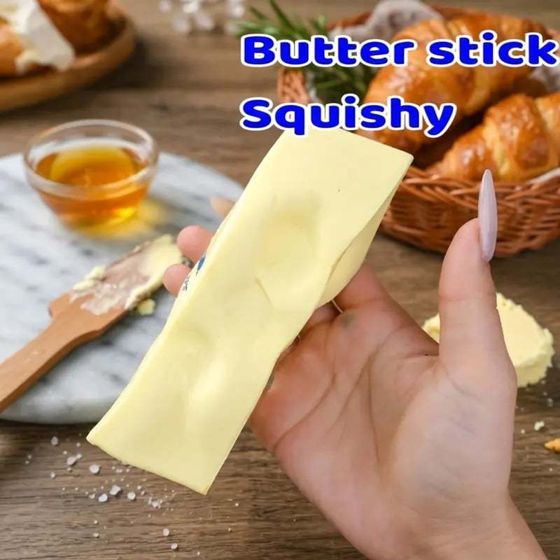 🧈 Butter Stick Squishy Toy – Funny Stress Relief Squeeze 😂