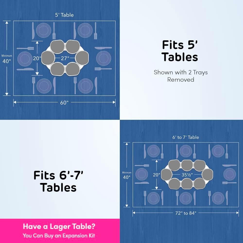 ⏰🔥Dining Table Rotating Storage Rack