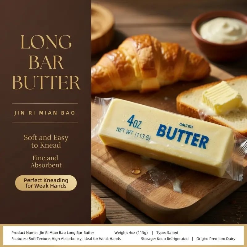 🧈 Butter Stick Squishy Toy – Funny Stress Relief Squeeze 😂