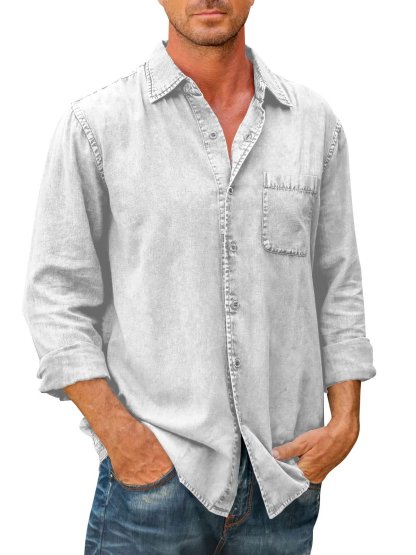 Mens Long Sleeve Button Down Shirt