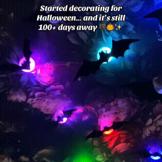 🎃2025 Halloween Must-Have🦇: 3D Bat Light Decoration Set