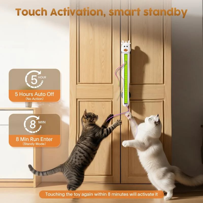 🏆NEW YEAR SALE 49% OFF🐱✨Auto Motion Flying Rope Cat Toy —  From Lazy to Crazy