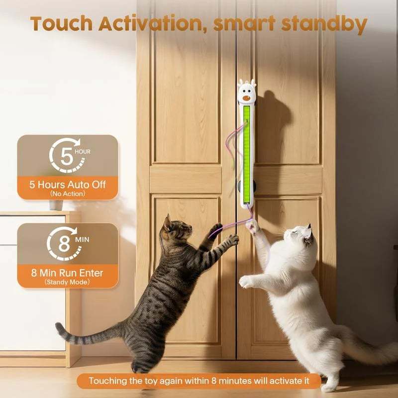 🏆NEW YEAR SALE 49% OFF🐱✨Auto Motion Flying Rope Cat Toy —  From Lazy to Crazy