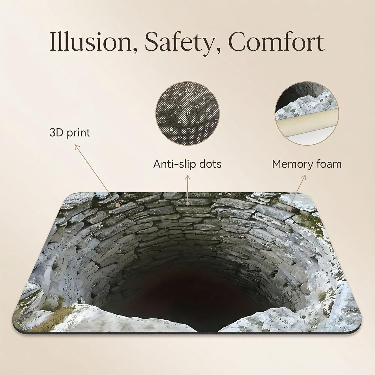 Mind-Bending 3D Optical Illusion Rug – The Viral "Deep Well" Mat Everyone is Talking About!