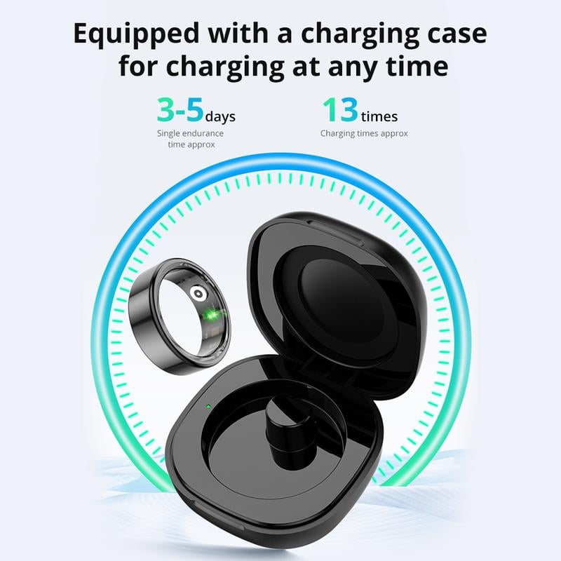 Smart Ring R02 IP68 Waterproof Wearable Fitness Trackers for Women Men Couple Gift