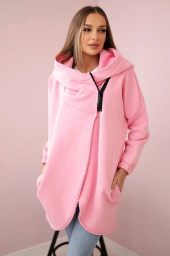 Women's Plus Size Hooded Sweatshirt, Half-zip Fashion Design