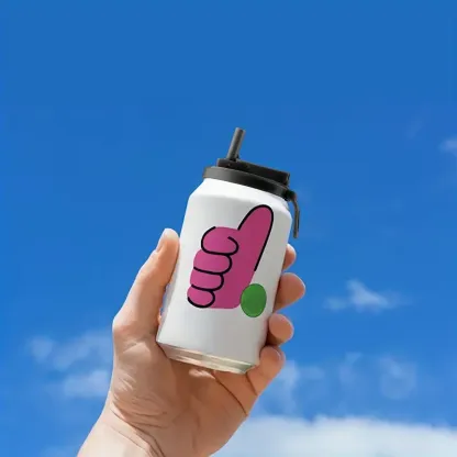 Reusable Drink Can Lids with Built-in Straw – Sustainable & Spill-Proof (5 Pack)