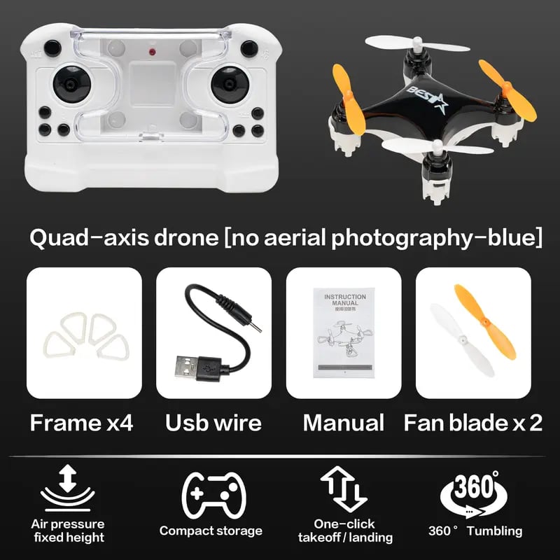 Top Christmas Gift 2025 🎅 All-Ages Mini Drone with Easy Stunt Flights & 360° Tricks - Perfect Beginner-Friendly Flyer!