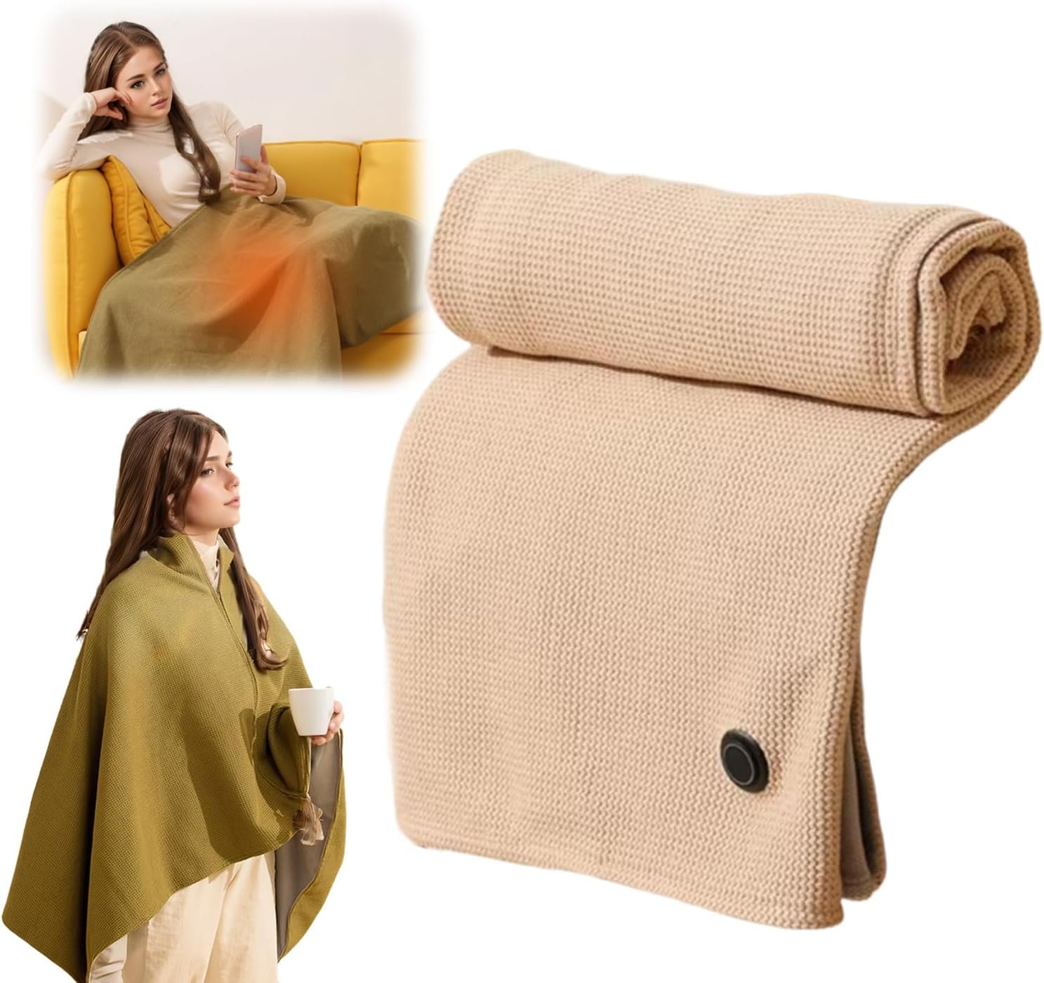 🎄LAST DAY 50% OFF - 🔥Portable Heated Blanket Shawl