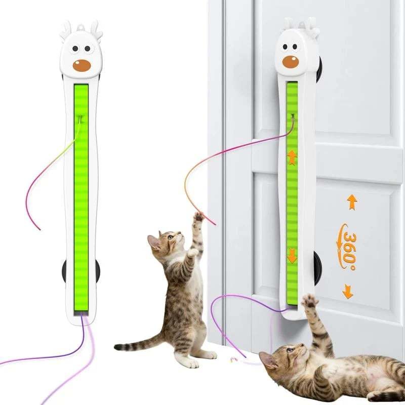 🏆NEW YEAR SALE 49% OFF🐱✨Auto Motion Flying Rope Cat Toy —  From Lazy to Crazy