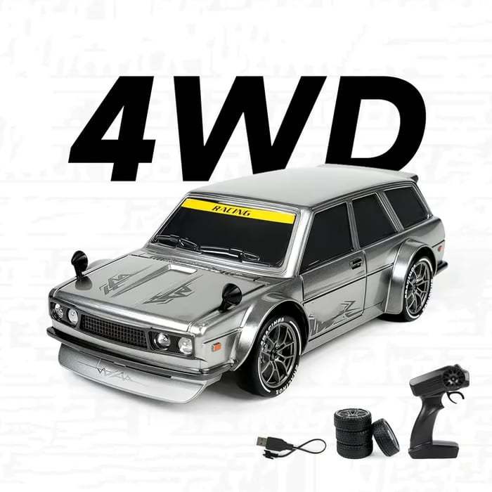 1/24 Scale High-speed drift racer with wireless remote control and fou