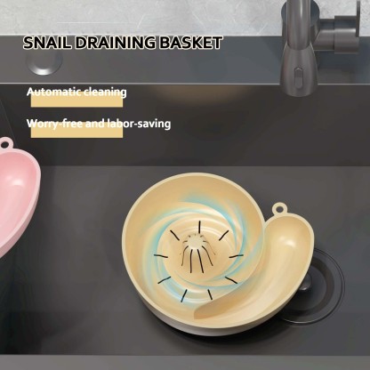 Small snail drain basket hanging dry and wet separation fruit and vegetable drain basket