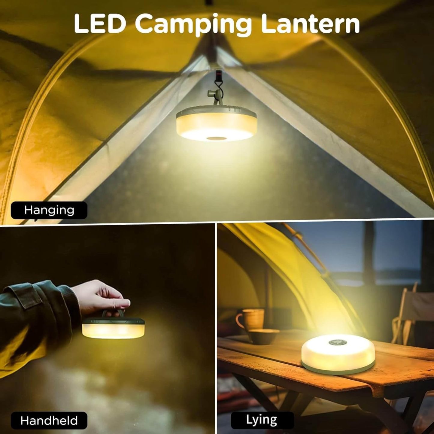 32.8ft Waterproof Portable Retractable Camping String Lights