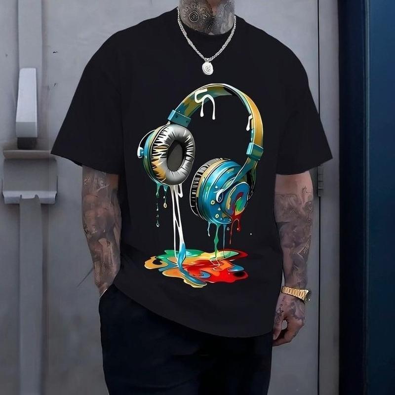 ✨Melting Headphones Graphic Cotton T-Shirt