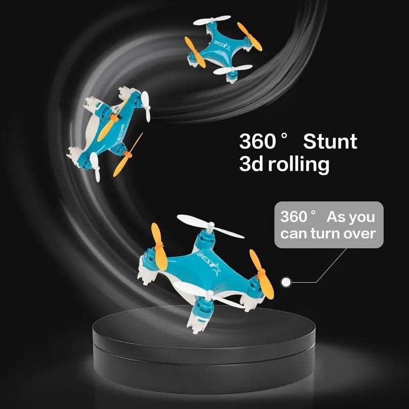 Top Christmas Gift 2025 🎅 All-Ages Mini Drone with Easy Stunt Flights & 360° Tricks - Perfect Beginner-Friendly Flyer!