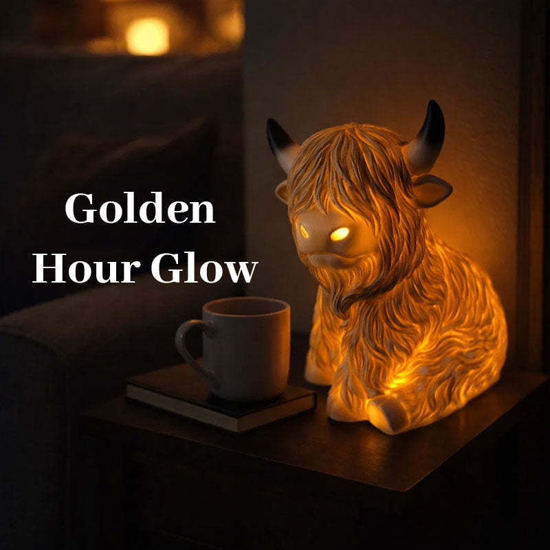 🎁New arrival 50% OFF💥🐮 The Cozy Highland Glow: Highland Cattle Lamp