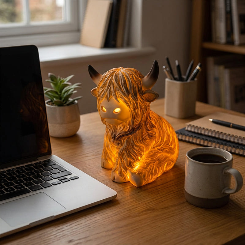 🎁New arrival 50% OFF💥🐮 The Cozy Highland Glow: Highland Cattle Lamp