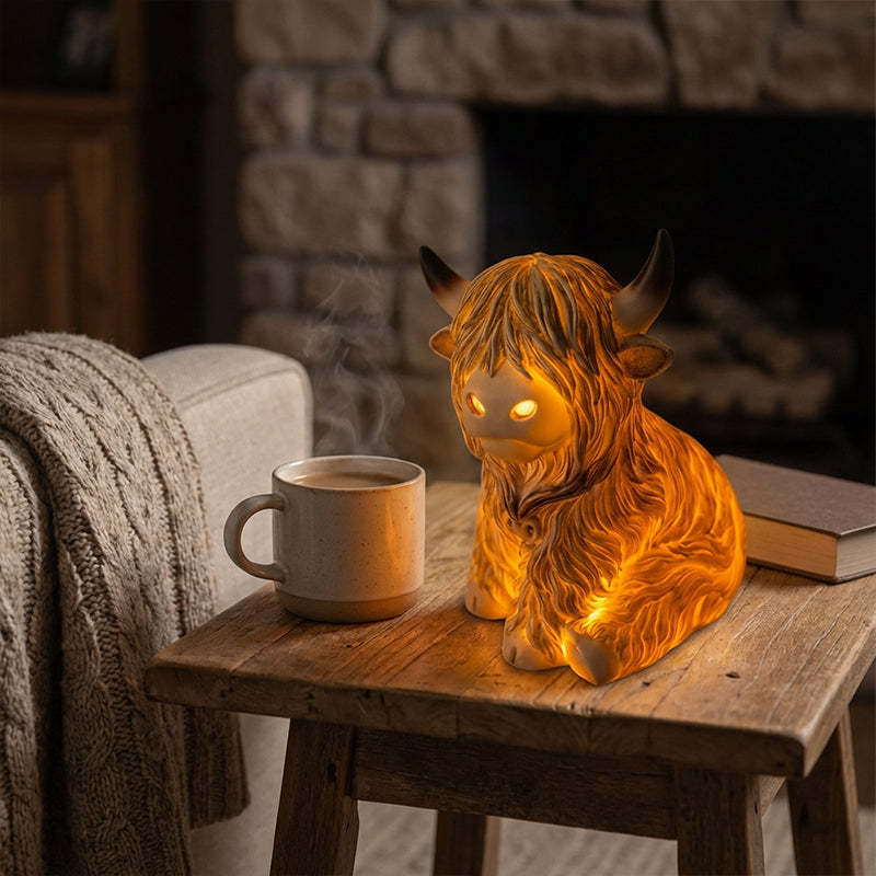 🎁New arrival 50% OFF💥🐮 The Cozy Highland Glow: Highland Cattle Lamp