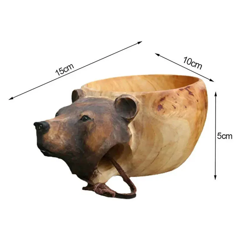 💥New Year Sale💥 🦌Animal Handmade Wooden Cup
