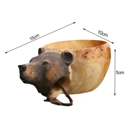 💥New Year Sale💥 🦌Animal Handmade Wooden Cup