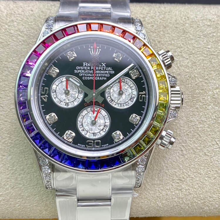 ROLEX DAYTONA 116599 RBOW TW FACTORY BLACK DIAMOND-SET BEZEL