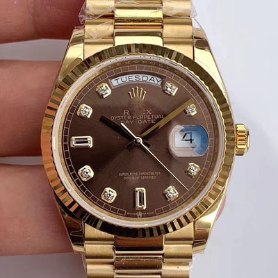 ROLEX DAY-DATE M128238-0022 YELLOW GOLD EW FACTORY GRAY DIAL