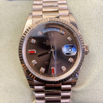 ROLEX DAY DATE 118235 EW FACTORY DIAMOND-SET DIAL