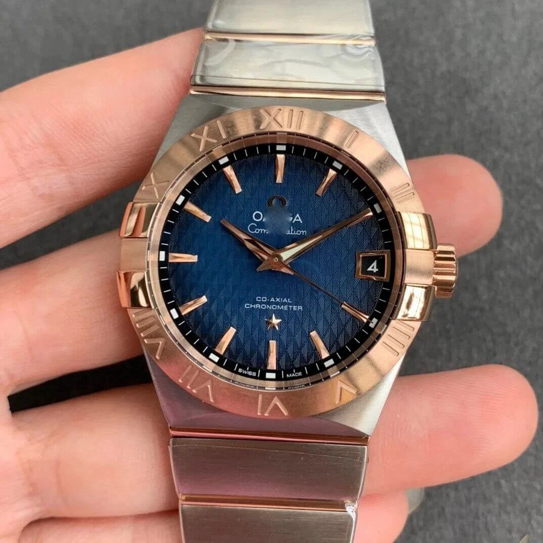 OMEGA CONSTELLATION 123.20.38.21.03.001 VS FACTORY TITANIUM CASE