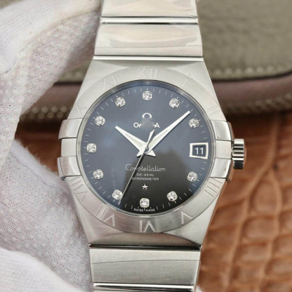 OMEGA CONSTELLATION 123.10.38.21.51.001 VS FACTORY DIAMOND-SET DIAL