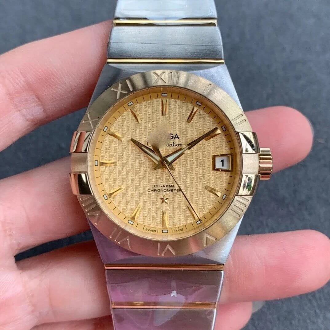 OMEGA CONSTELLATION 123.20.38.21.08.002 VS FACTORY YELLOW DIAL