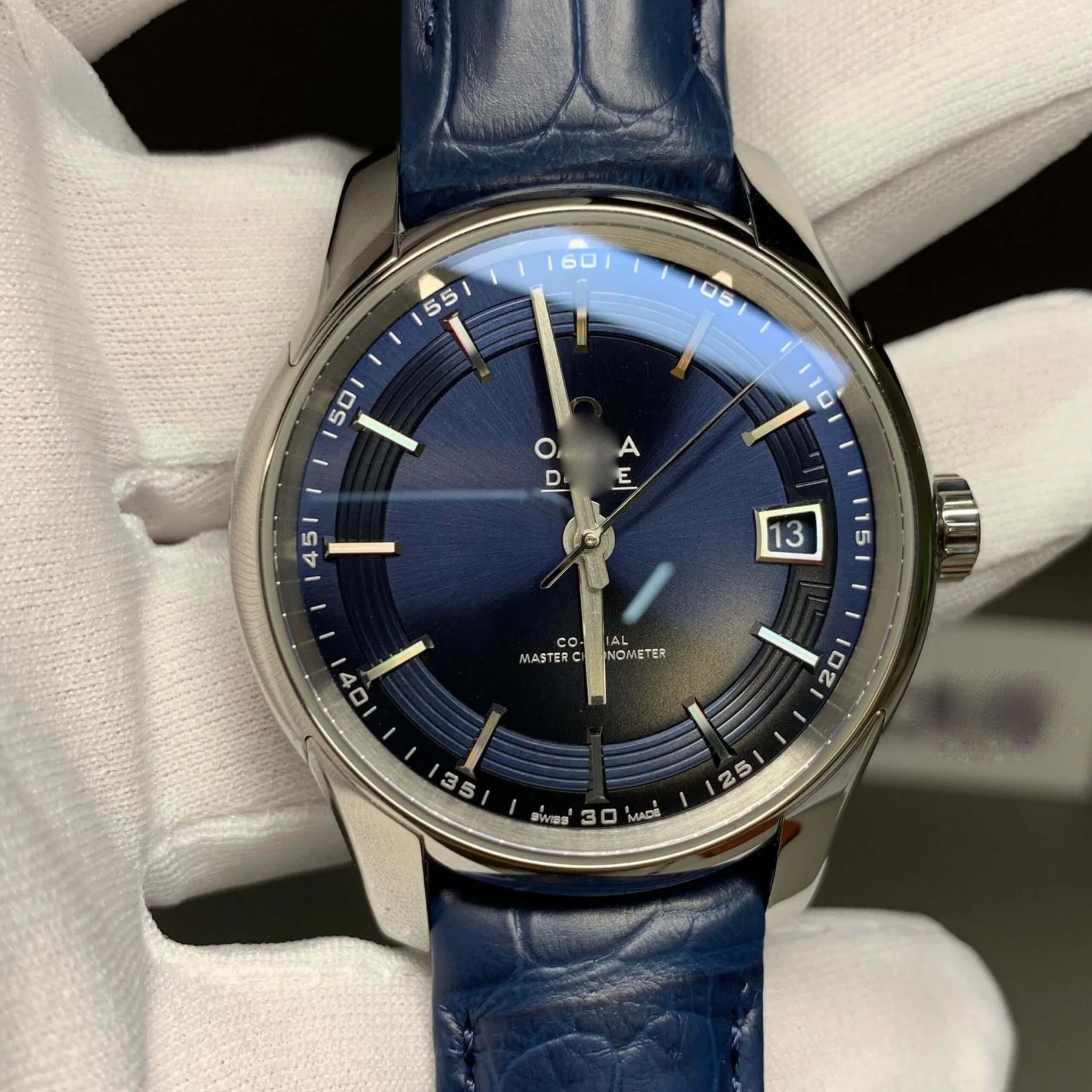 OMEGA DE VILLE 433.33.41.21.03.001 VS FACTORY BLUE STRAP