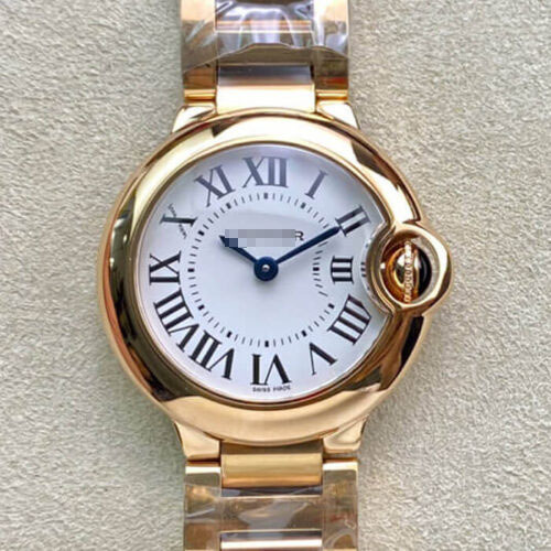 BALLON BLEU DE CARTIER 28MM WGBB0007 V6 FACTORY GOLD BEZEL